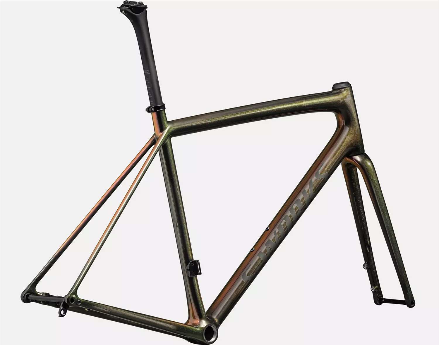 SPECIALIZED 2024 - AETHOS S-WORKS TELAIO FRAMESET ROAD - GLOSS CARBON / MAGENTA-GOLD EDGE FADE / GOLD PEARL / SATIN METALLIC OBSIDIAN