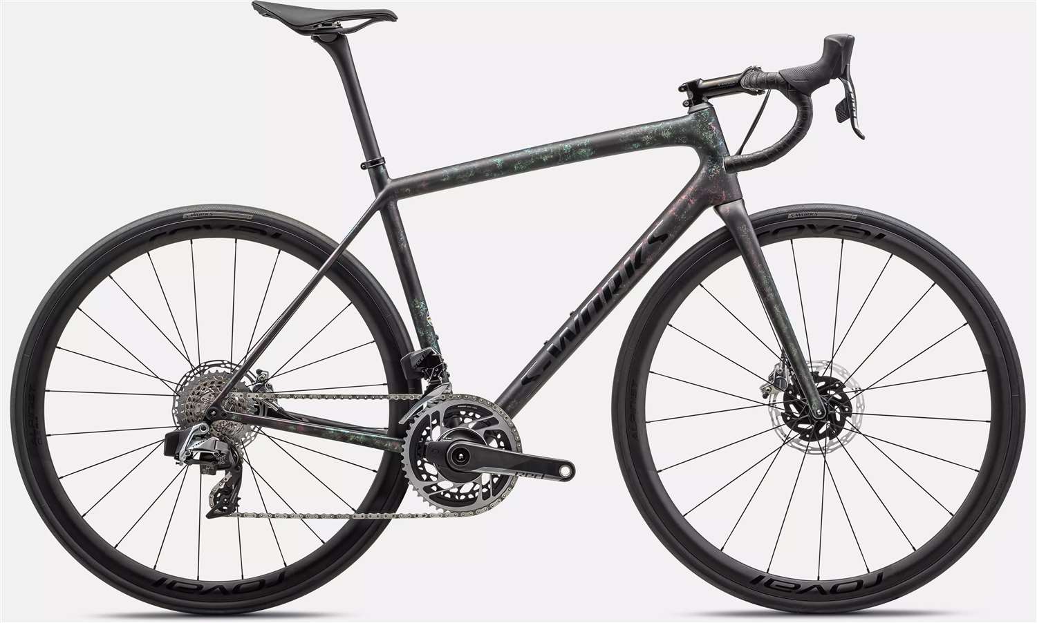 SPECIALIZED 2023 - S-WORKS AETHOS SRAM RED ETAP AXS 12V POWER - GLOSS OBSIDIAN / LAPIS + ABALONE ORGANIC COLOR RUN / OBSIDIAN