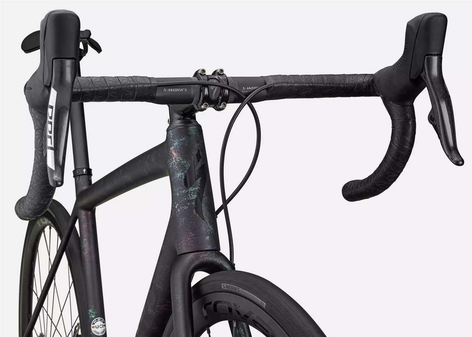 SPECIALIZED 2023 - S-WORKS AETHOS SRAM RED ETAP AXS 12V POWER - GLOSS OBSIDIAN / LAPIS + ABALONE ORGANIC COLOR RUN / OBSIDIAN