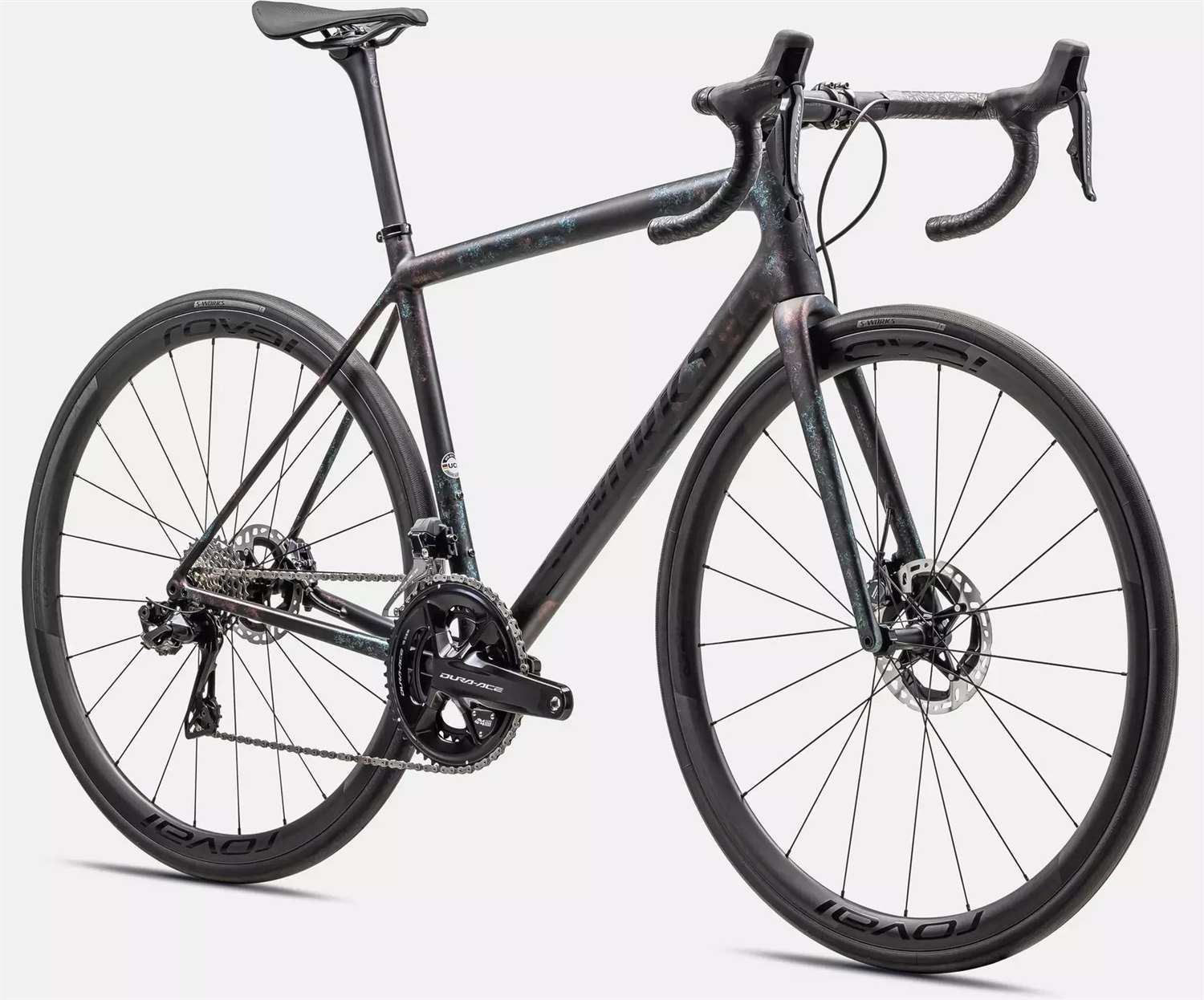 SPECIALIZED 2023 - S-WORKS AETHOS DURA ACE DI2 12V POWER 4IIII - GLOSS OBSIDIAN / LAPIS + ABALONE ORGANIC COLOR RUN / OBSIDIAN