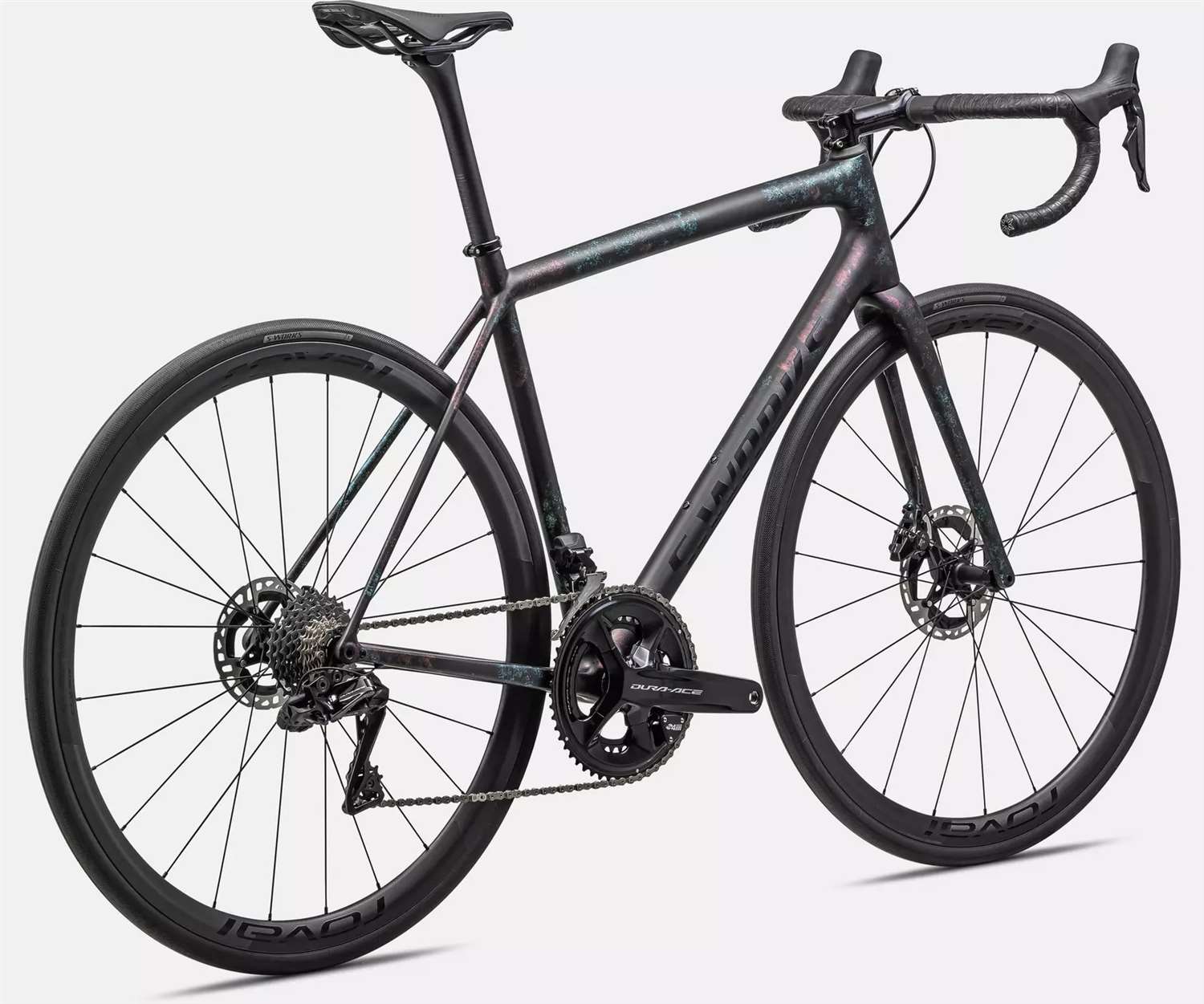 SPECIALIZED 2023 - S-WORKS AETHOS DURA ACE DI2 12V POWER 4IIII - GLOSS OBSIDIAN / LAPIS + ABALONE ORGANIC COLOR RUN / OBSIDIAN
