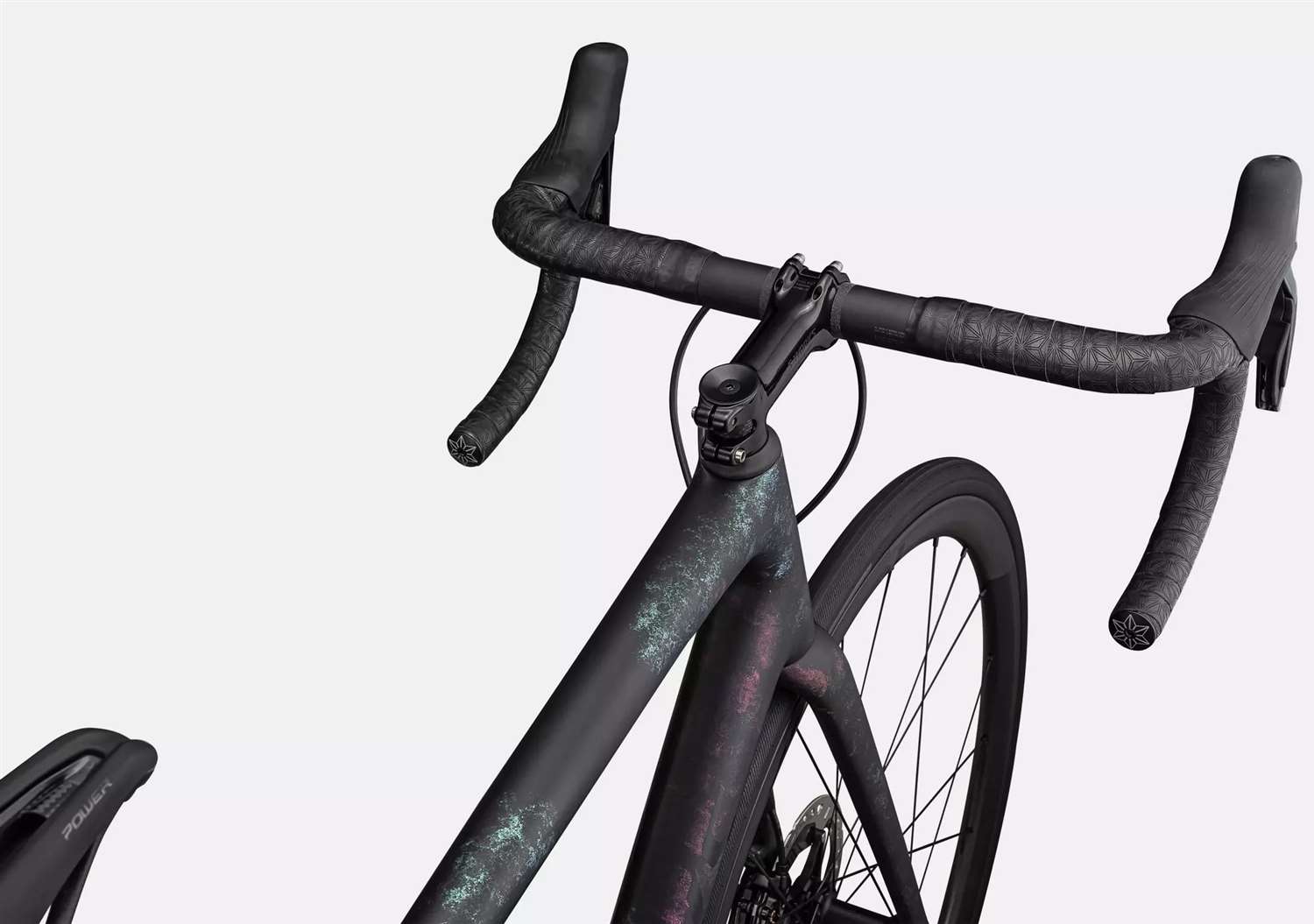 SPECIALIZED 2023 - S-WORKS AETHOS DURA ACE DI2 12V POWER 4IIII - GLOSS OBSIDIAN / LAPIS + ABALONE ORGANIC COLOR RUN / OBSIDIAN