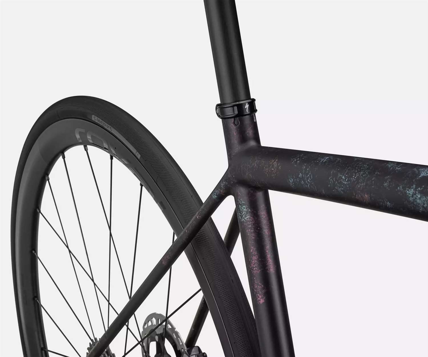 SPECIALIZED 2023 - S-WORKS AETHOS DURA ACE DI2 12V POWER 4IIII - GLOSS OBSIDIAN / LAPIS + ABALONE ORGANIC COLOR RUN / OBSIDIAN