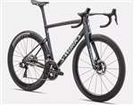 SPECIALIZED 2024 - S-WORKS TARMAC SL8 SHIMANO DI2 12V - SATIN CARBON / VIAVI CYNAN BLUE / VIAVI SILVER BLUE PEARL FADE / GLOSS METALLIC WHITE SILVER