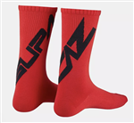 SUPACAZ - CALZE  SUPASOX TWISTED SOCK - ROSSO/NERO