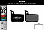 PASTIGLIE MESCOLA NERA STANDARD PER SRAM RED 22 - LEVEL