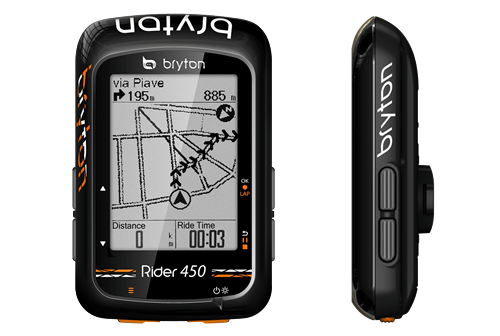 BRYTON - CICLOCOMPUTER GPS RIDER 450T CON SENSORE CADENZA HRM 