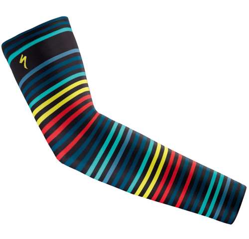 SPECIALIZED - MANICOTTI   UOMO/DONNA  A RIGHE - NERO ASPECT