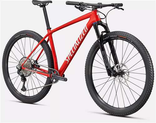 SPECIALIZED 2021 - EPIC HT HARDTAIL COMP CARBON - GLOSS FLO RED W / RED GHOST PEARL / METALLIC WHITE SILVER