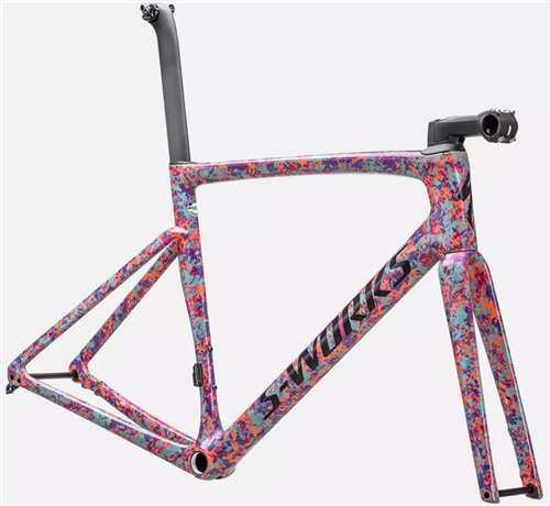 SPECIALIZED 2023 - S-WORKS TARMAC SL7 DISC TELAIO - GLOSS MARBLED LAGOON BLUE / PURPLE HAZE - ORICHID ...