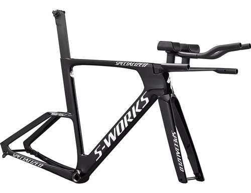 SPECIALIZED 2023 - S-WORKS SHIV TT DISC MODULE FRAMESET - TARMAC BLACK / METALLIC WHITE SILVER