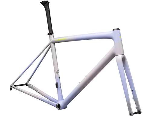 SPECIALIZED 2024 - AETHOS S-WORKS TELAIO FRAMESET ROAD - SATIN CLAY / POWDER INDIGO / SILVER DUST - RADIAL FADE / LAPIS EDGE FADE / HYPER LAPIS