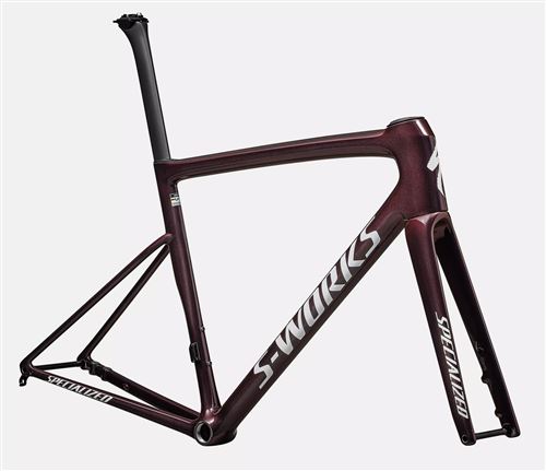 SPECIALIZED 2025 - S-WORKS TARMAC SL8 DISC TELAIO FRAMESET - GLOSS SOLIDITY / RED TO BLACK PEARL / METALLIC WHITE SILVER