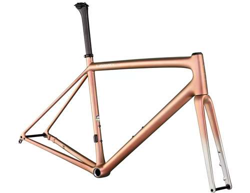 SPECIALIZED 2022 - AETHOS S-WORKS TELAIO FRAMESET ROAD - FLAKE SILVER / RED GOLD CHAMELEON TINT / BRUSHED CHROME 